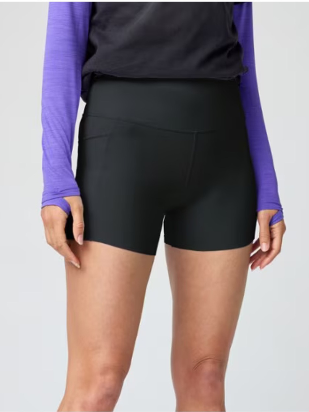 Brooks Black Bike Shorts with High Waist